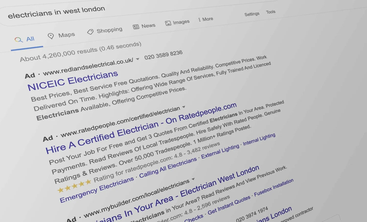 The results page your buyers actually see. Somebody is winning these searches, and it should be you.