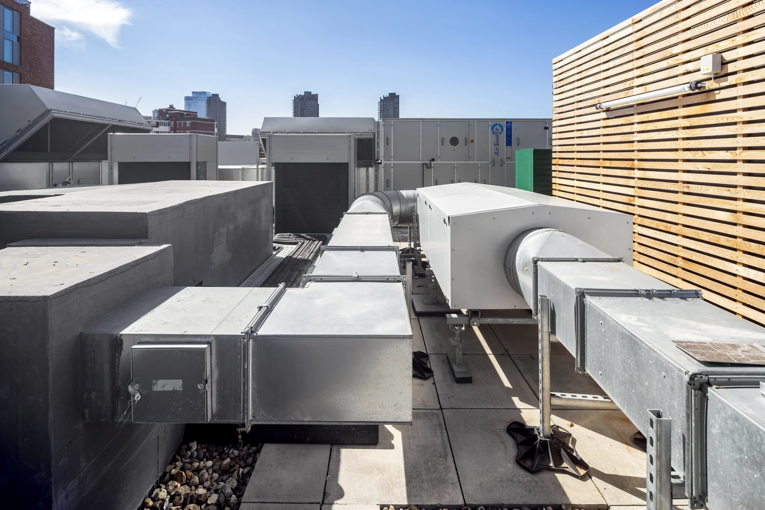 Rooftop plant, Lazer House, Goswell Road