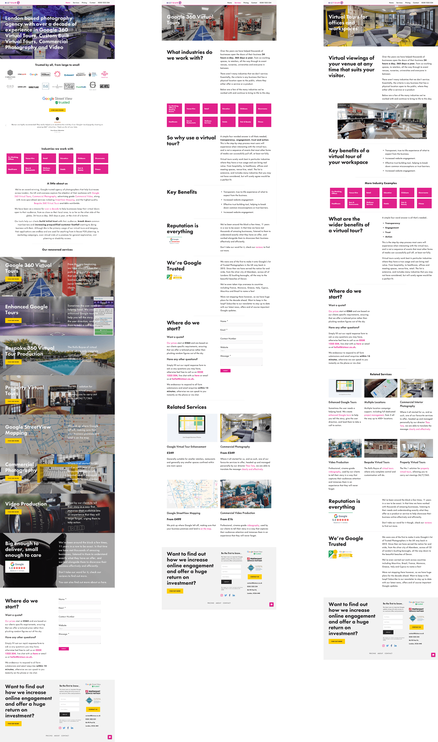 Full-page design flows, mapped before build